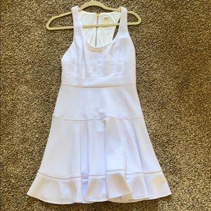 Ali Ro White knit fit and flare dress